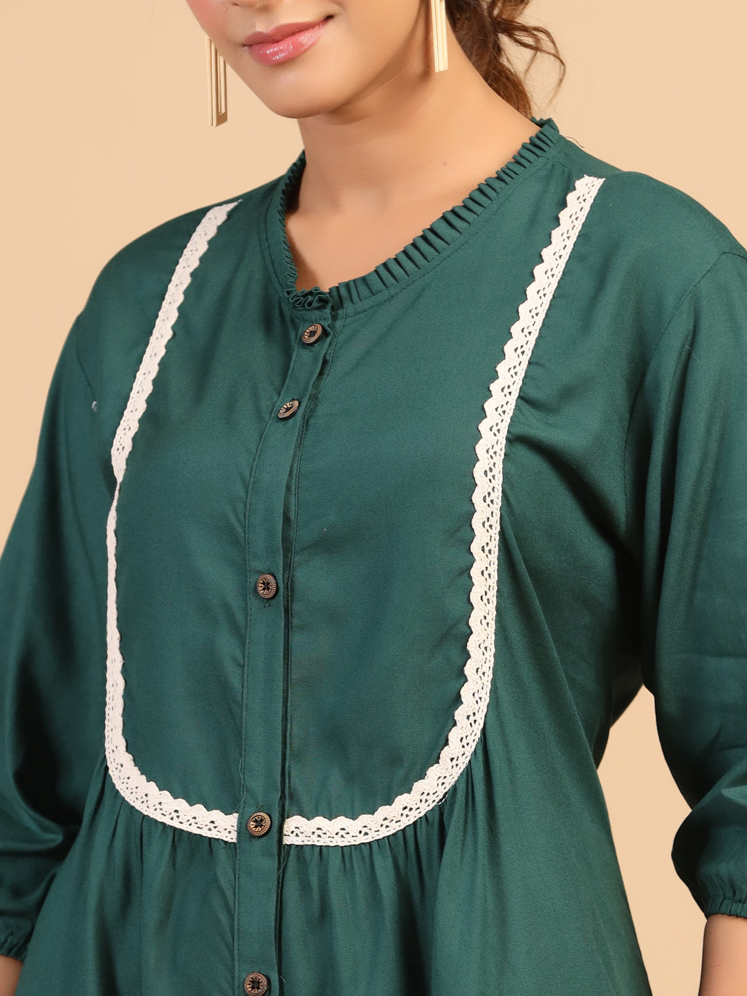 KEEVA FANCY WESTERN SHORT TOP