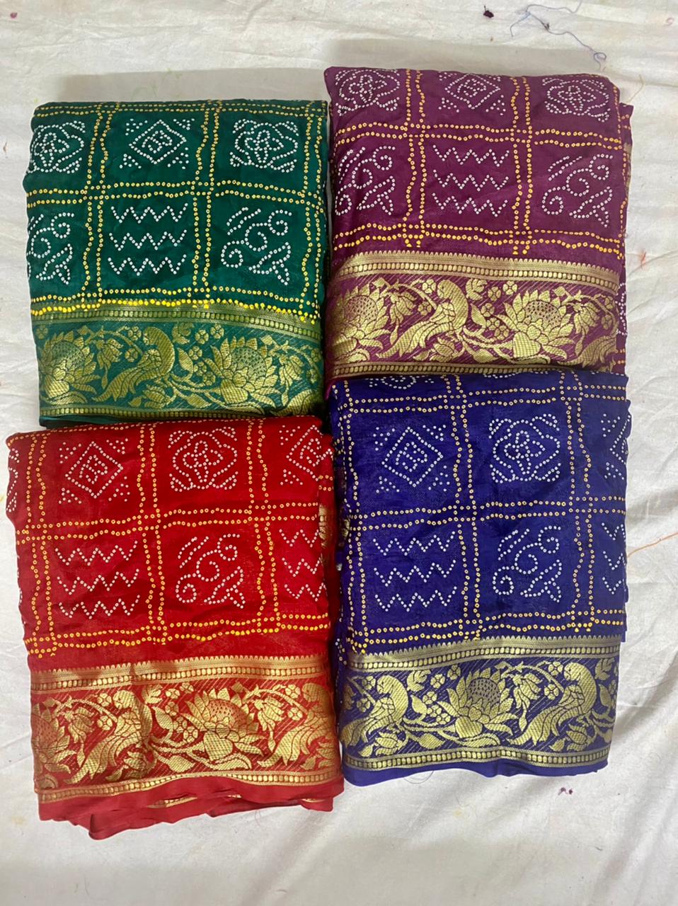 Block Print Bandhani Saree Anantexports