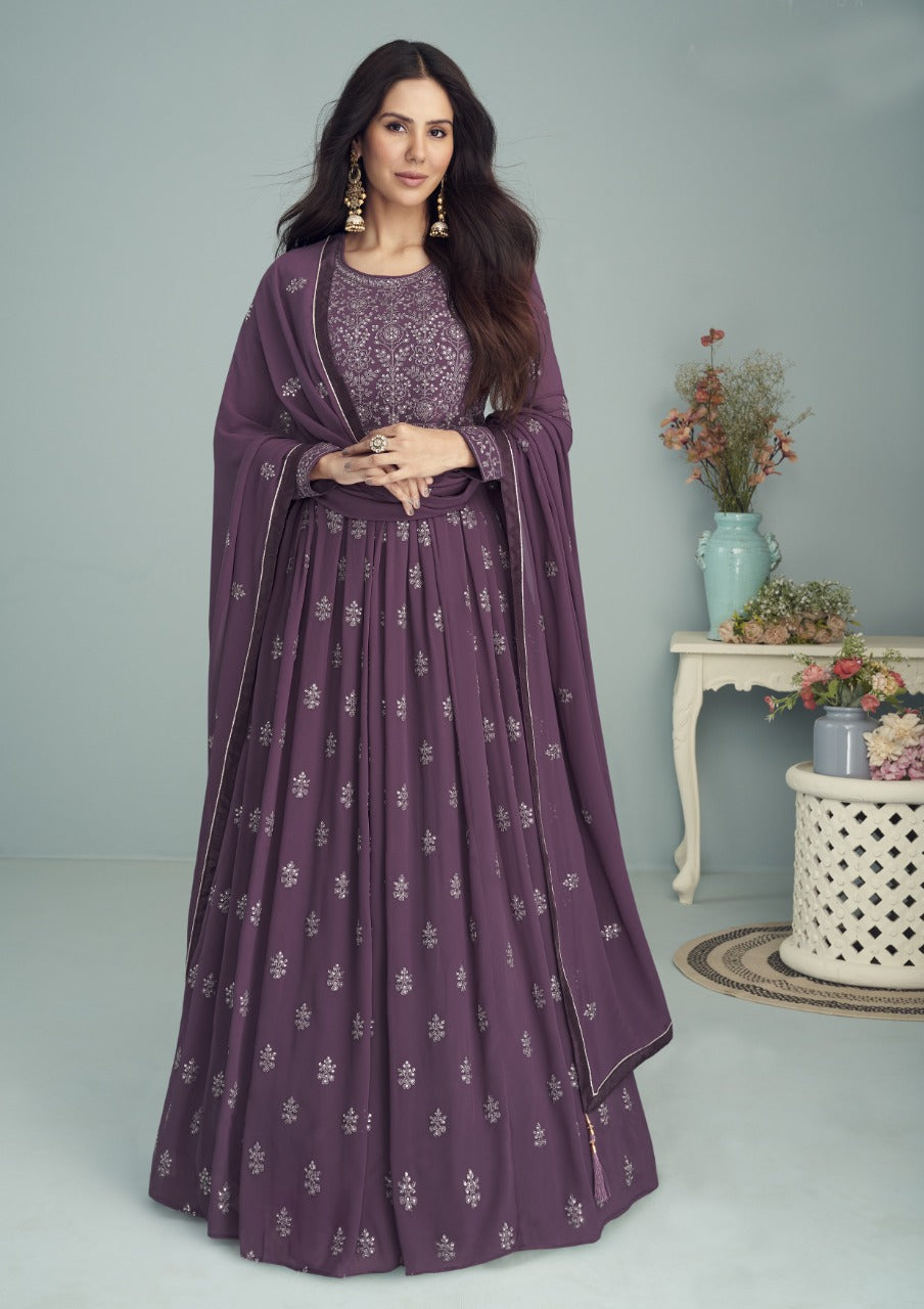 Designer Zeenat Georgette Anarkali Suite Anantexports