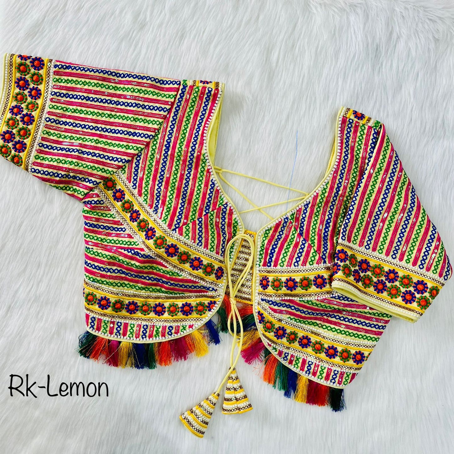 Readymade Navratri Special 11 Nidal Multi Gamthi Work Blouse Anantexports