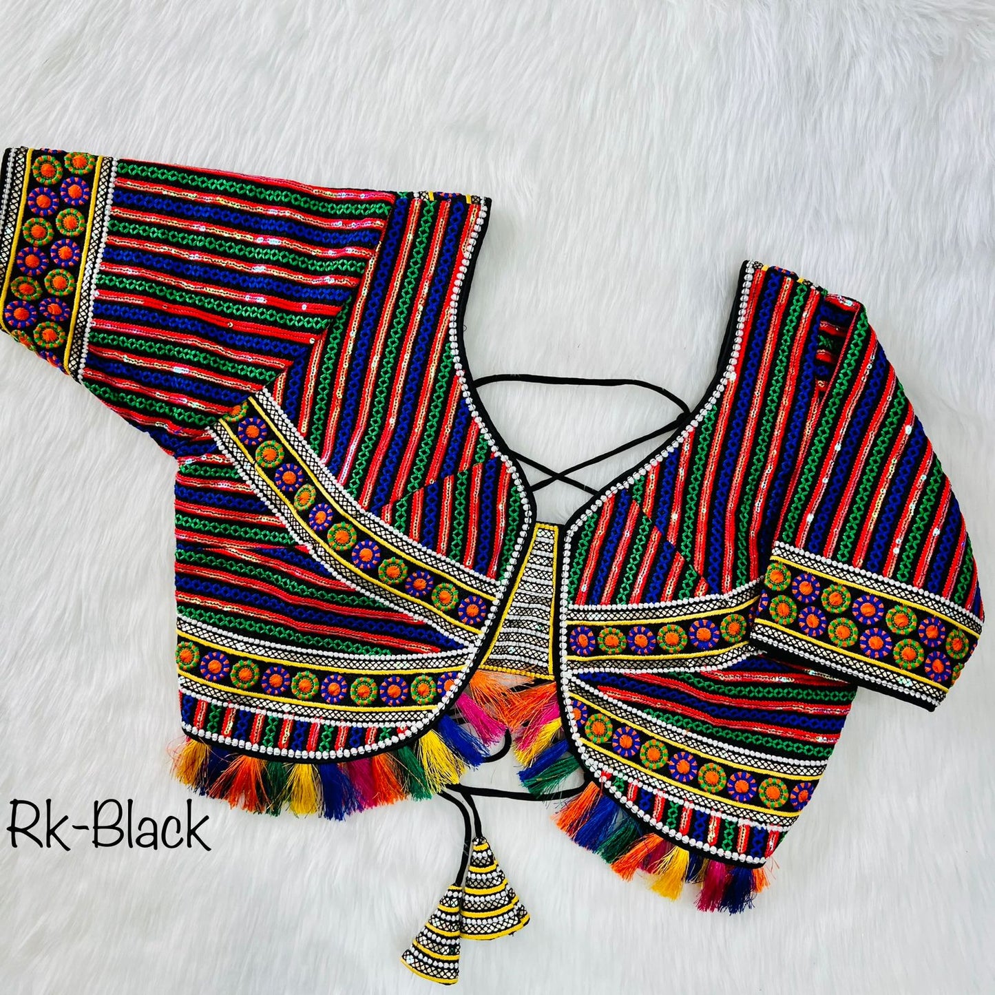 Readymade Navratri Special 11 Nidal Multi Gamthi Work Blouse Anantexports