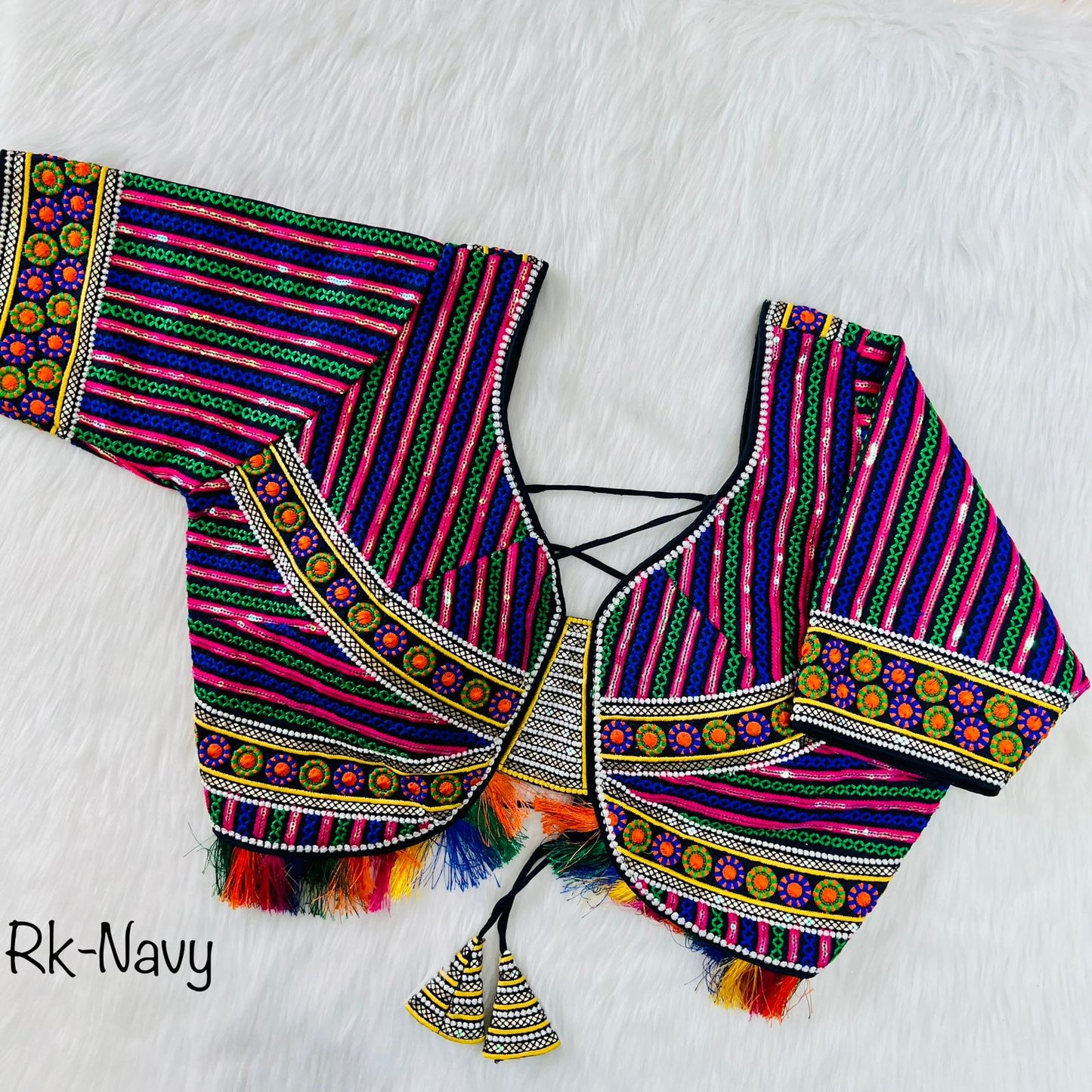 Readymade Navratri Special 11 Nidal Multi Gamthi Work Blouse Anantexports