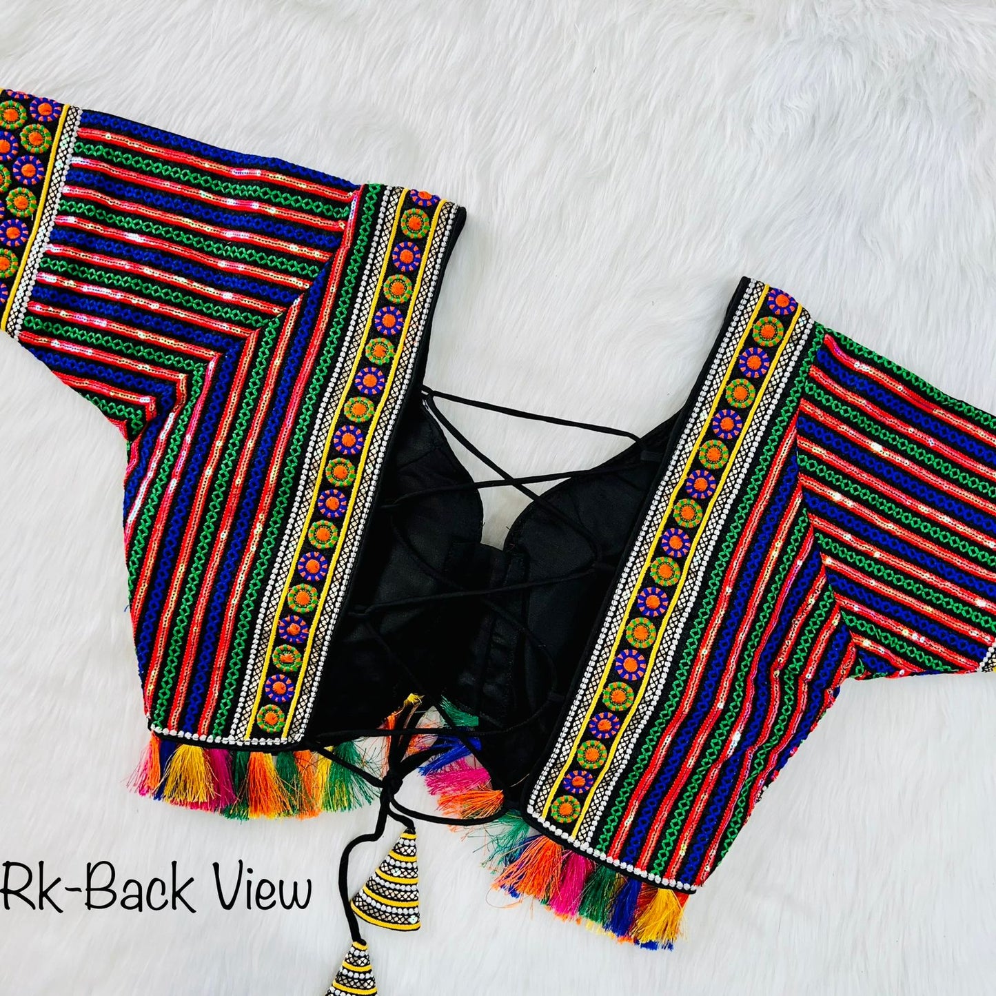 Readymade Navratri Special 11 Nidal Multi Gamthi Work Blouse Anantexports
