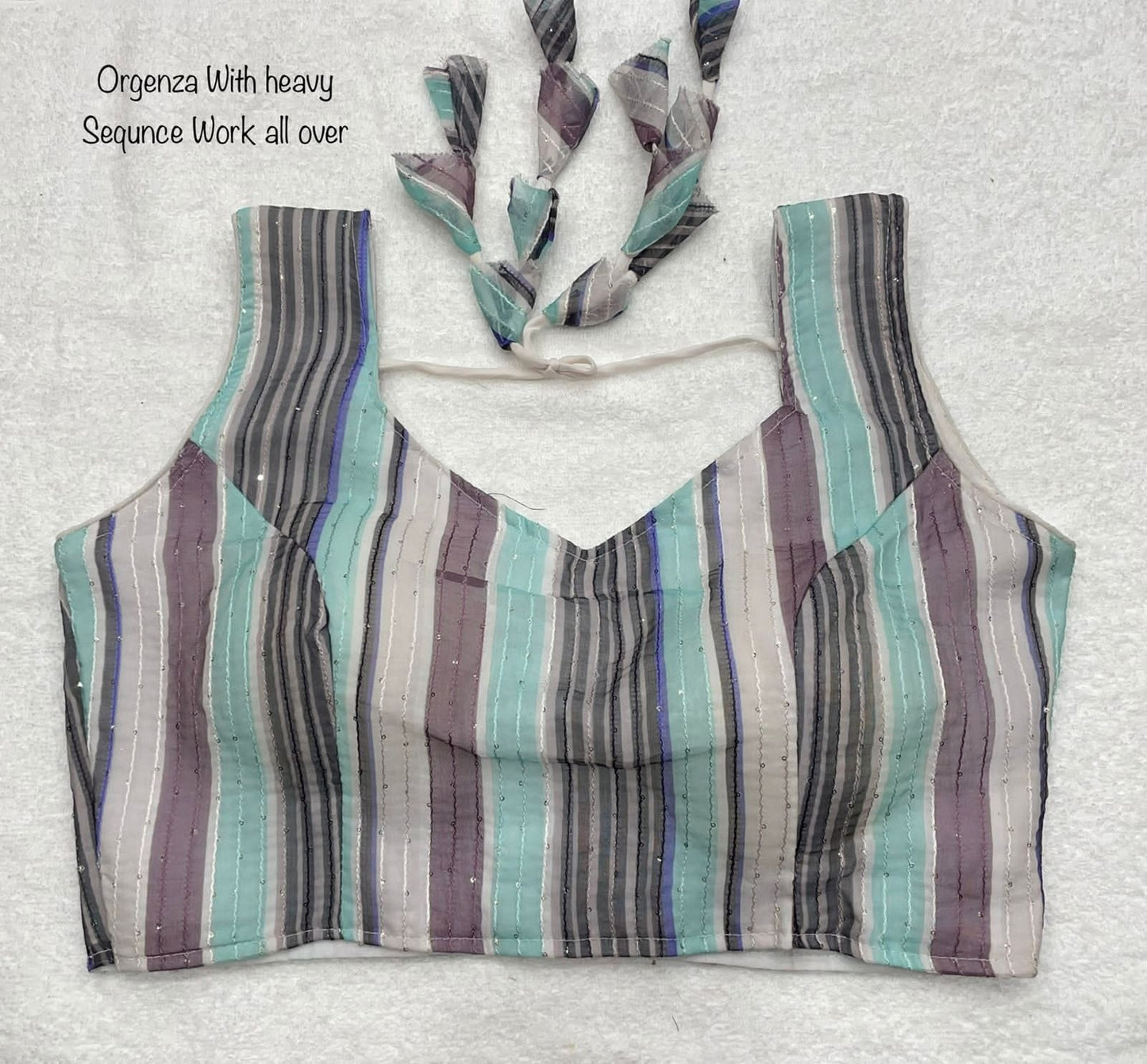 Havy Organza sillk with Digital Print with Sequence Blouse Anantexports