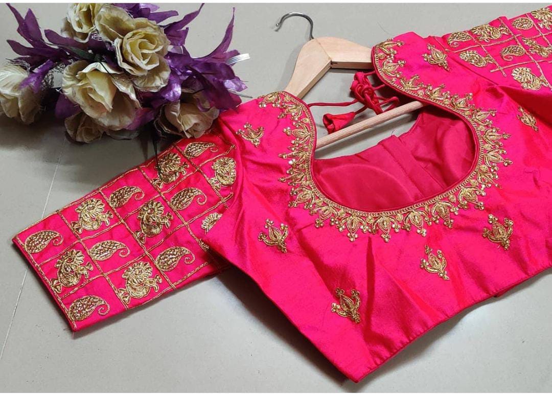 Readymade fentam silk Blouse Anantexports