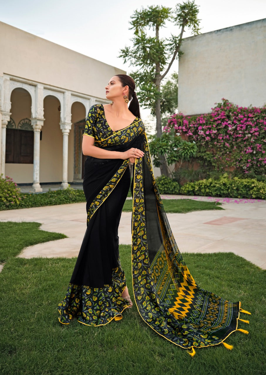 S.R. Jeevika Weightless Chiffon Sarees Anant Tex Exports Private Limited