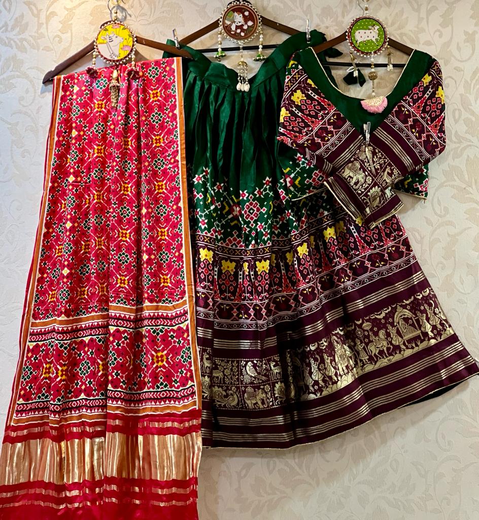 Pure Gaji Silk Chaniya Choli with Heavy Lagdi Pallu Skirt Anant Tex Exports Private Limited