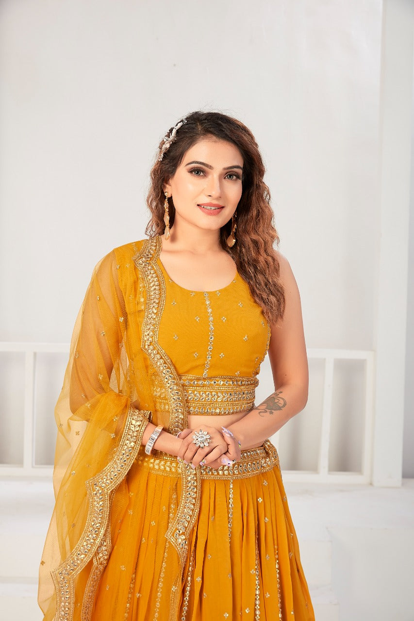 Party Wear Exclusive Designer Viscose Georgette Lehenga Choli Anant Tex Exports Private Limited