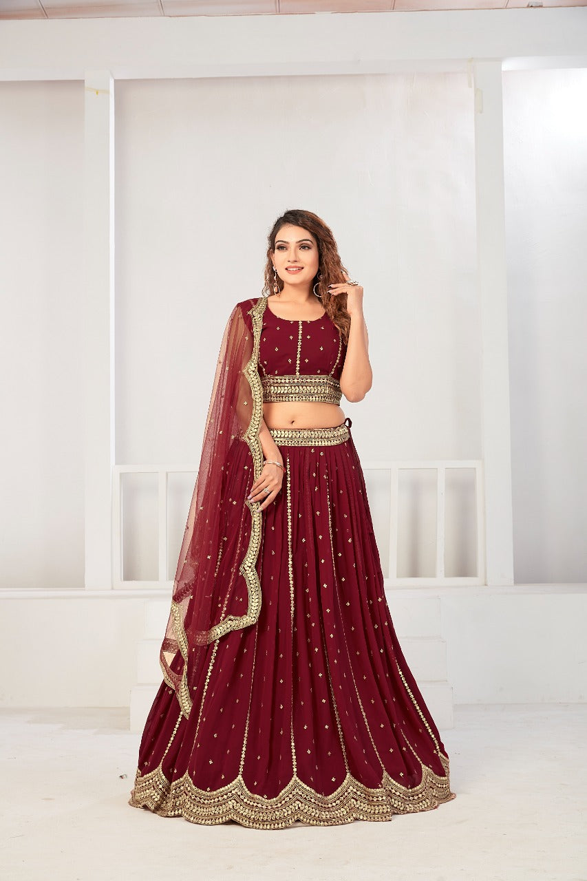 Party Wear Exclusive Designer Viscose Georgette Lehenga Choli Anant Tex Exports Private Limited
