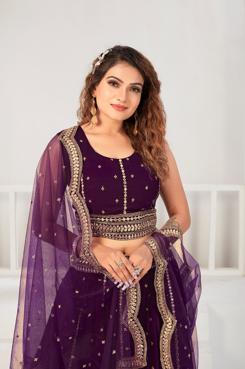 Party Wear Exclusive Designer Viscose Georgette Lehenga Choli Anant Tex Exports Private Limited
