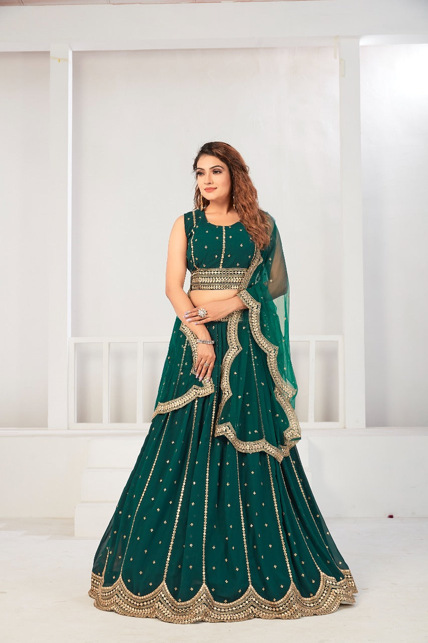 Party Wear Exclusive Designer Viscose Georgette Lehenga Choli Anant Tex Exports Private Limited