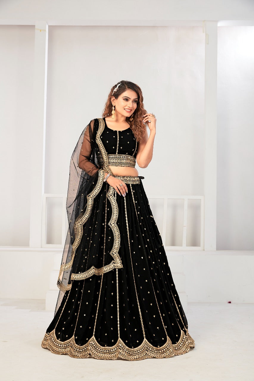 Party Wear Exclusive Designer Viscose Georgette Lehenga Choli Anant Tex Exports Private Limited