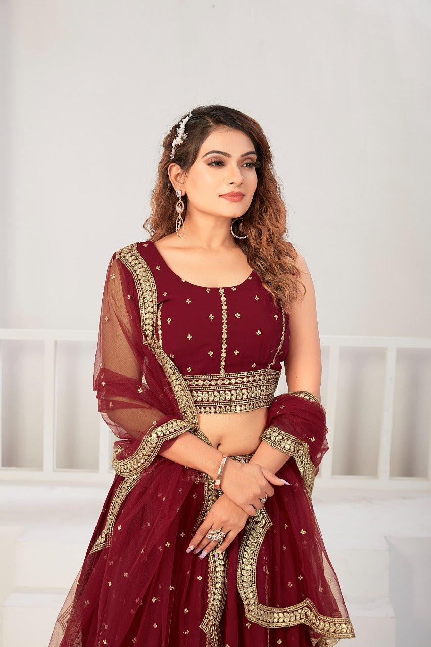 Party Wear Exclusive Designer Viscose Georgette Lehenga Choli Anant Tex Exports Private Limited
