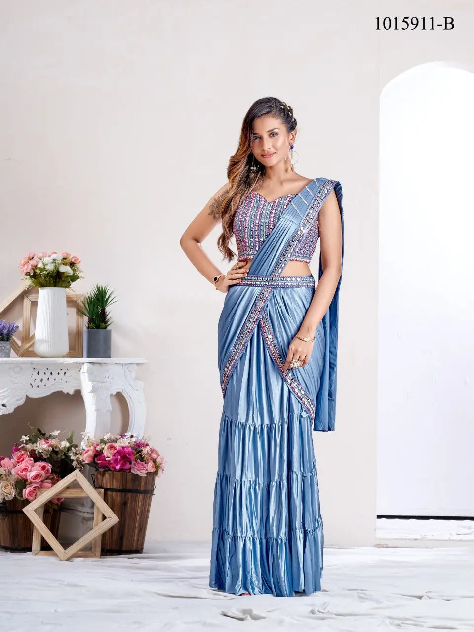 Party Wear Ready To Wear Saree at Rs 2095.00, Fancy Sarees