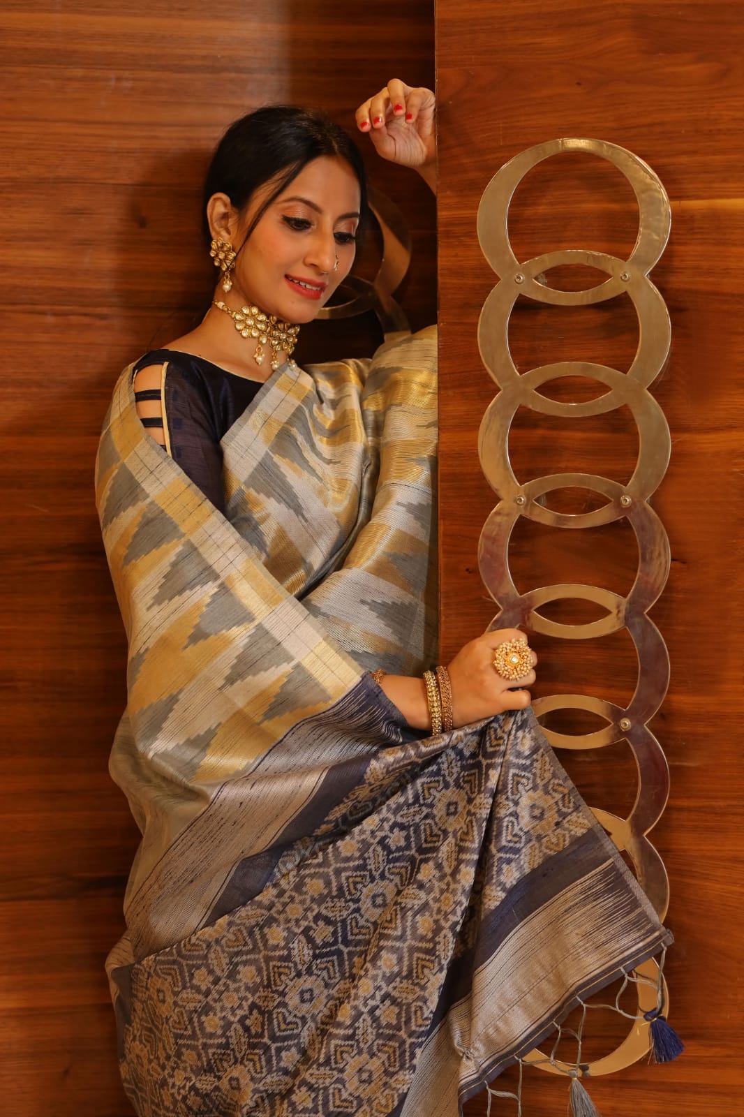 Pure Tussar Silk Weaving saree Soft Silk Sarees Anantexports