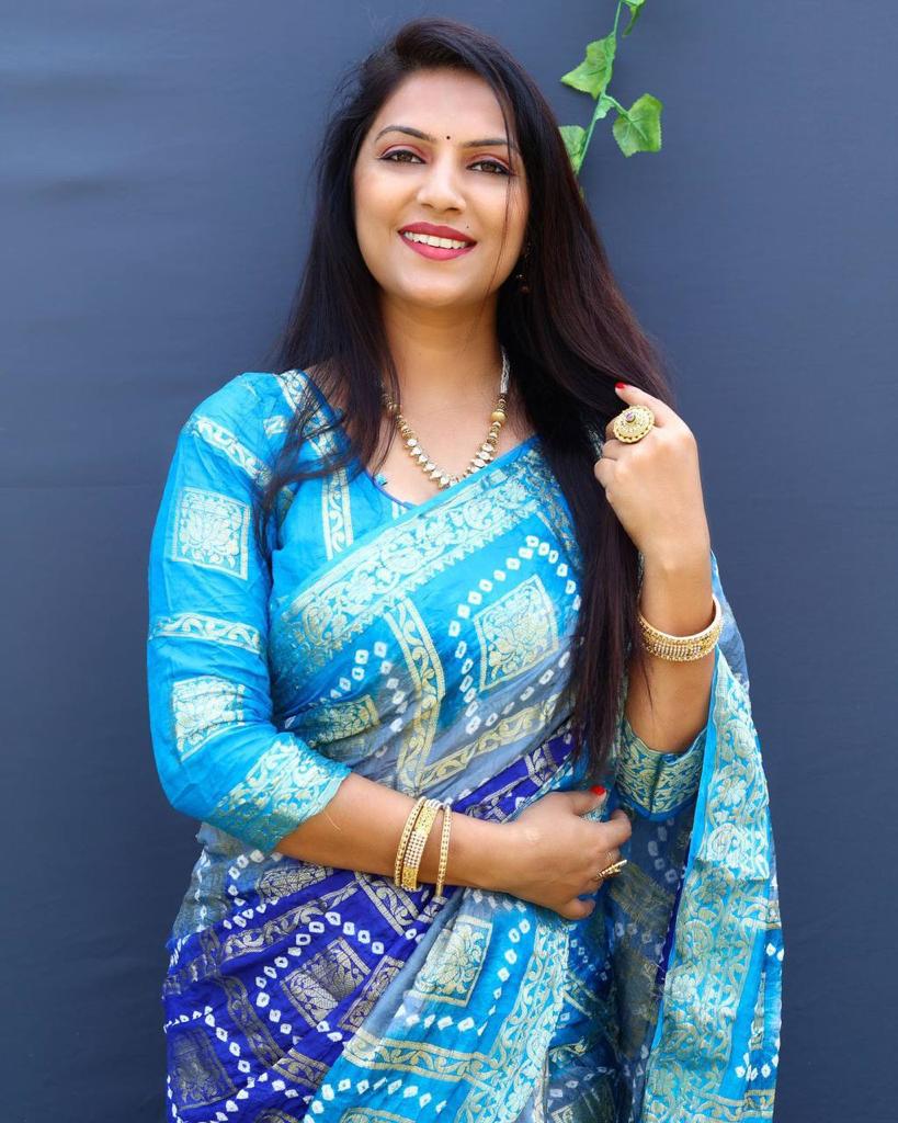 Bandhej silk saree saree