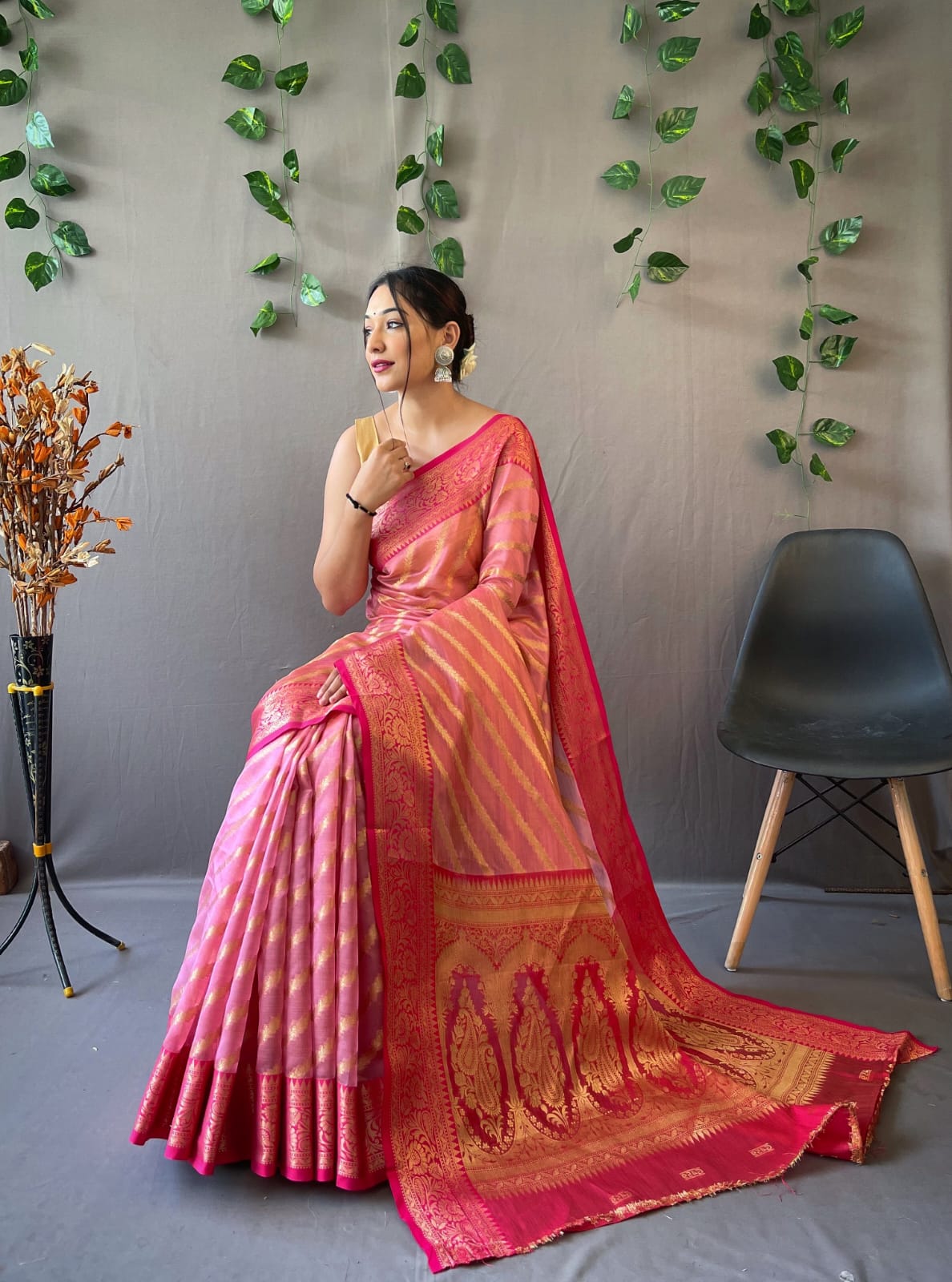 Party Wear Organza Leheriya Saree Anantexports