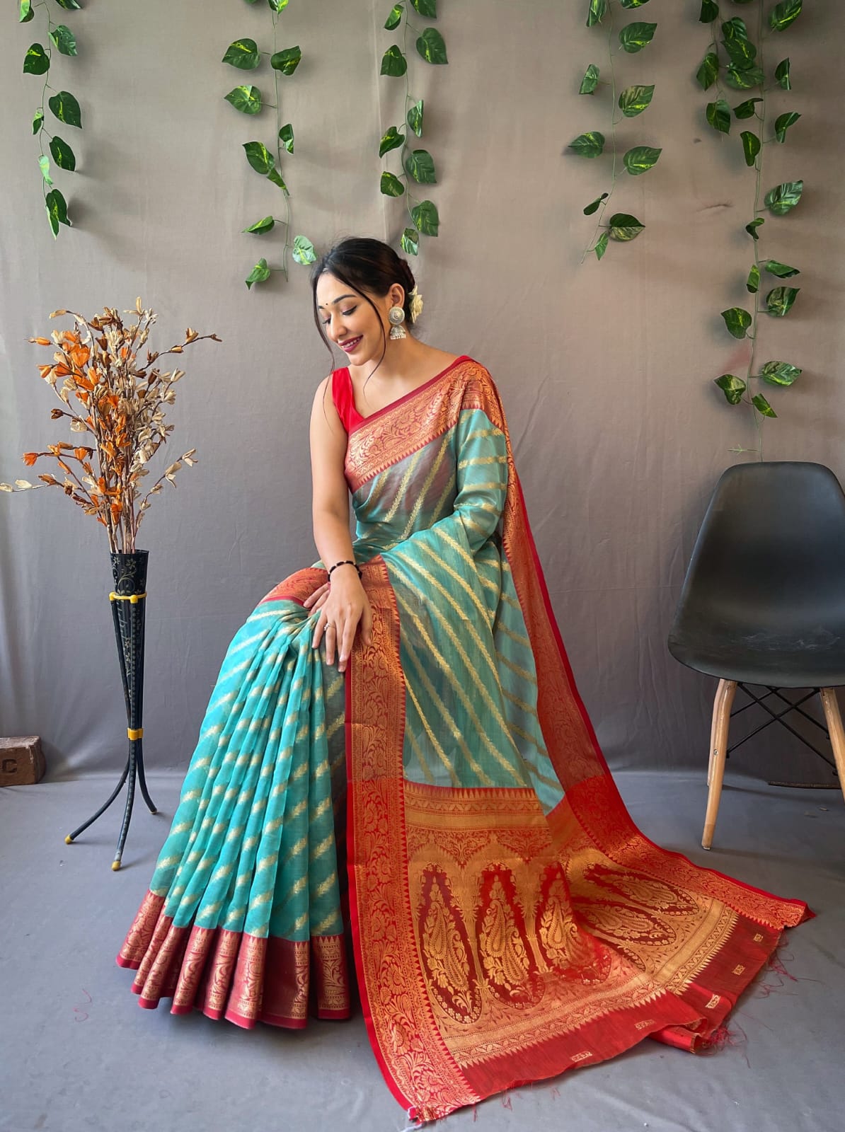 Party Wear Organza Leheriya Saree Anantexports