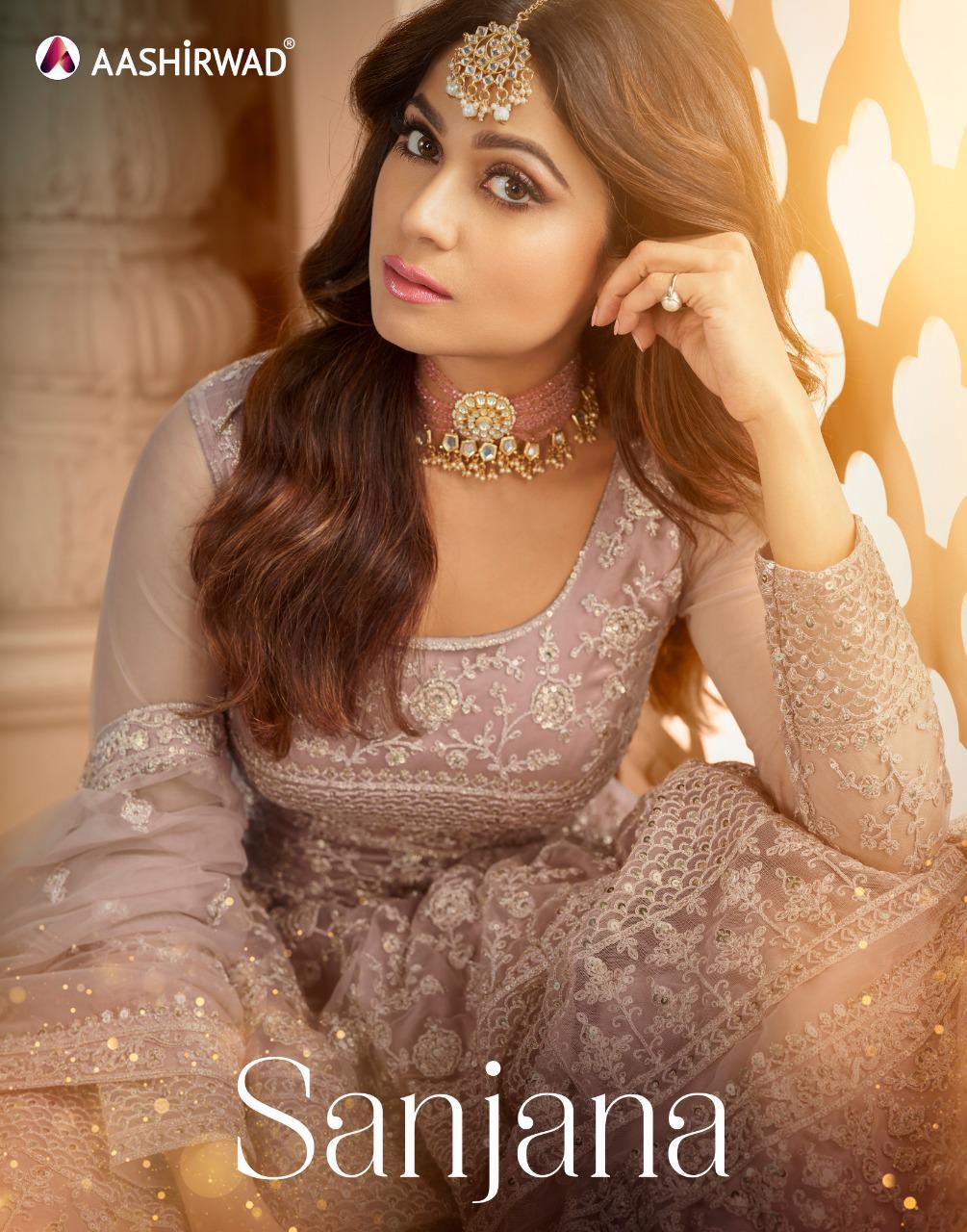 AASHIRWAD SANJANA 8396-8399 SERIES FULL STITCHED SUITS Anant Tex Exports Private Limited