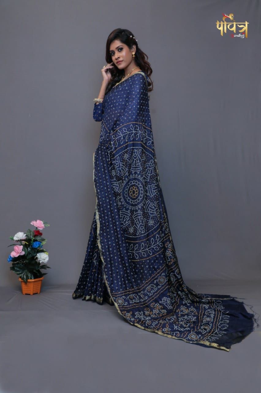 Most Demanded Collection Navratri Bandhej Saree Anant Tex Exports Private Limited