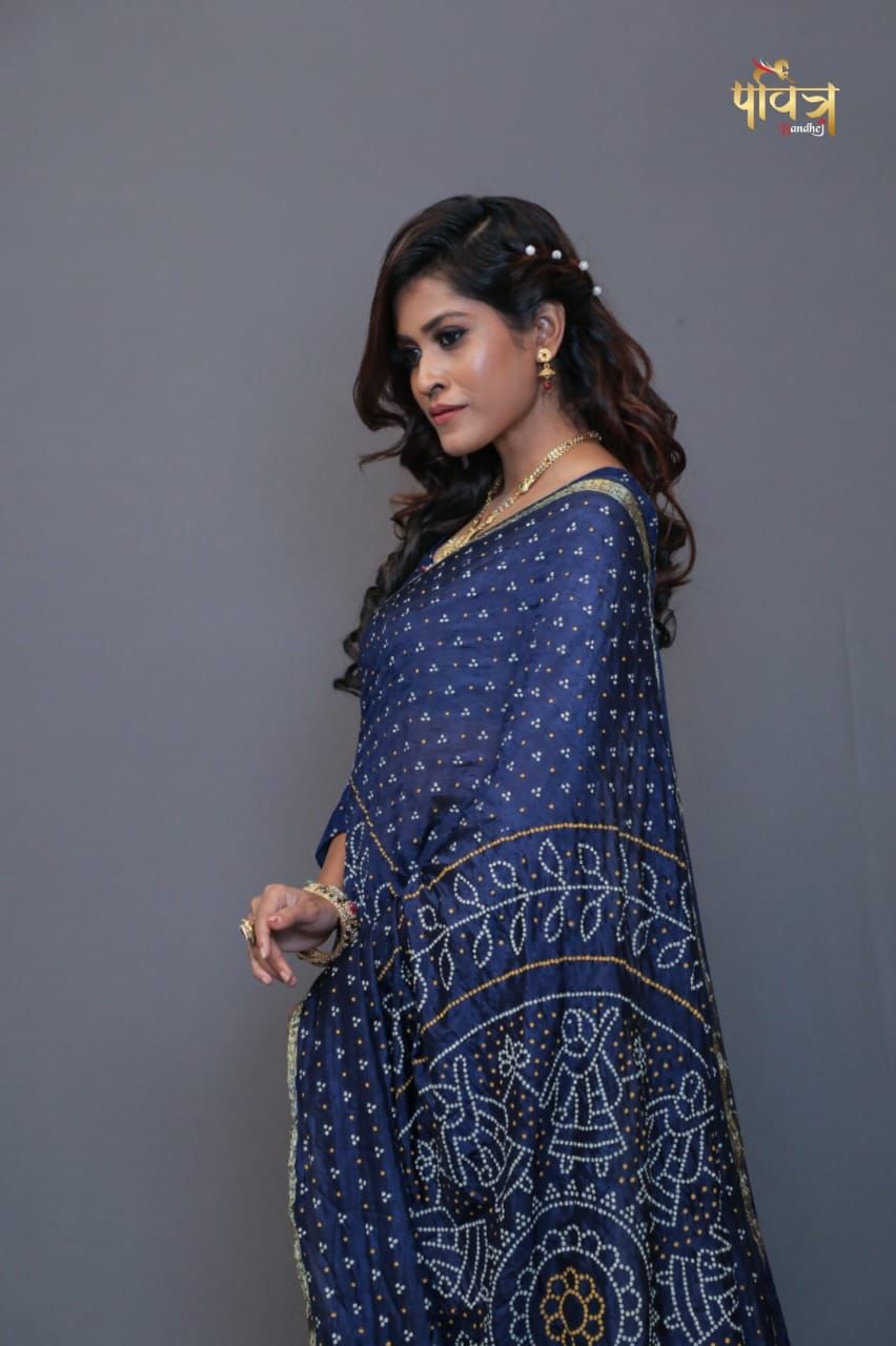 Most Demanded Collection Navratri Bandhej Saree Anant Tex Exports Private Limited