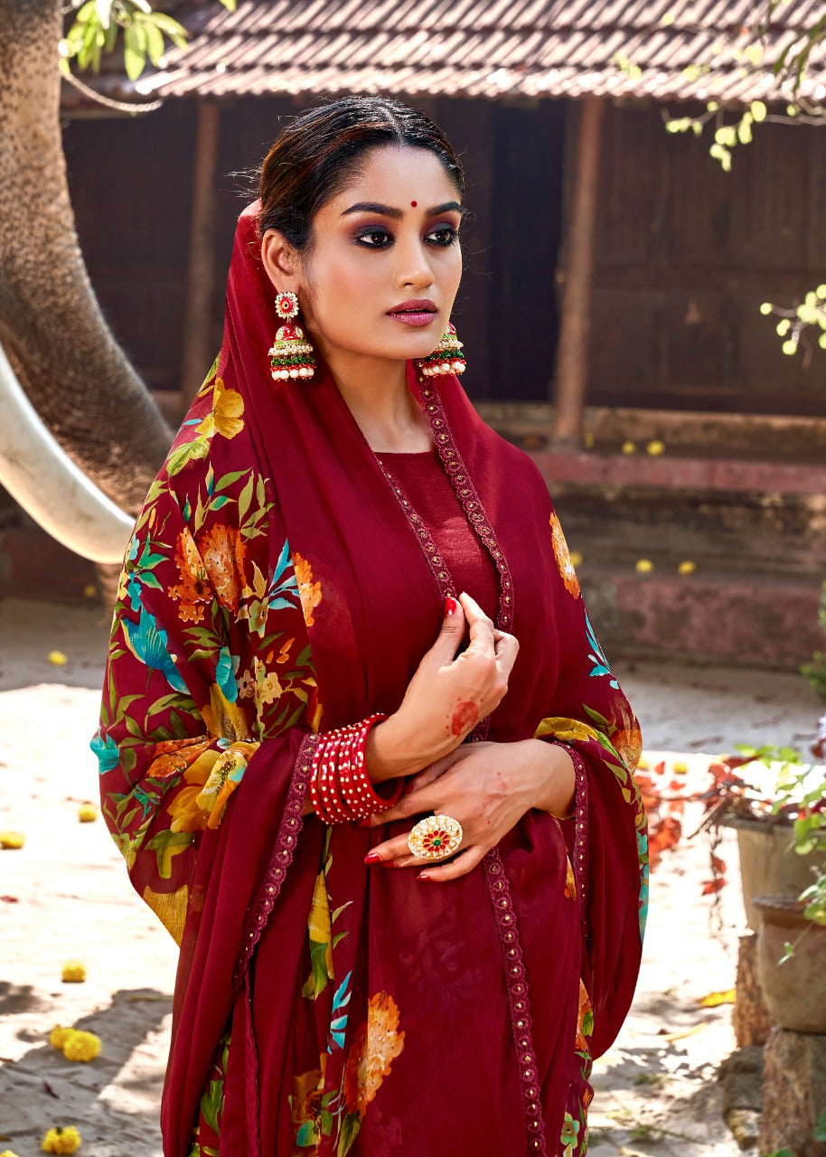 Fancy Casual Wear Chiffon Printed Sarees Collection Anant Tex Exports Private Limited