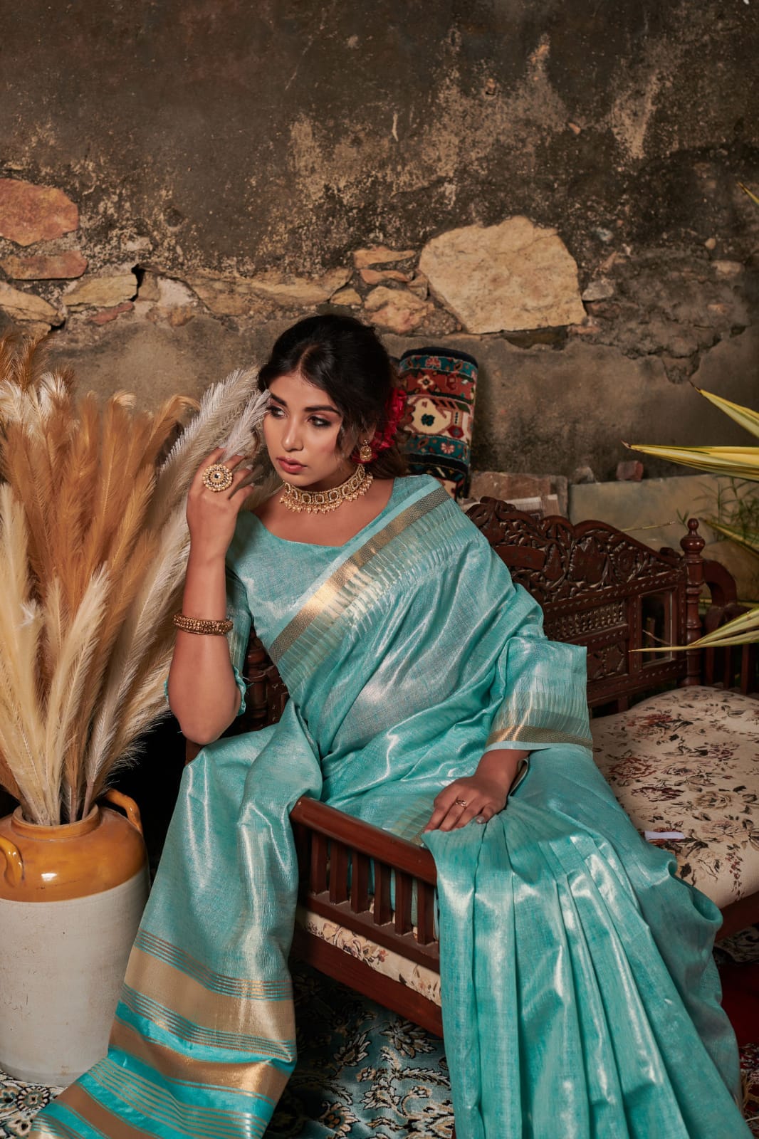 Soft Linen Tissue Silk Saree Anant Tex Exports Private Limited