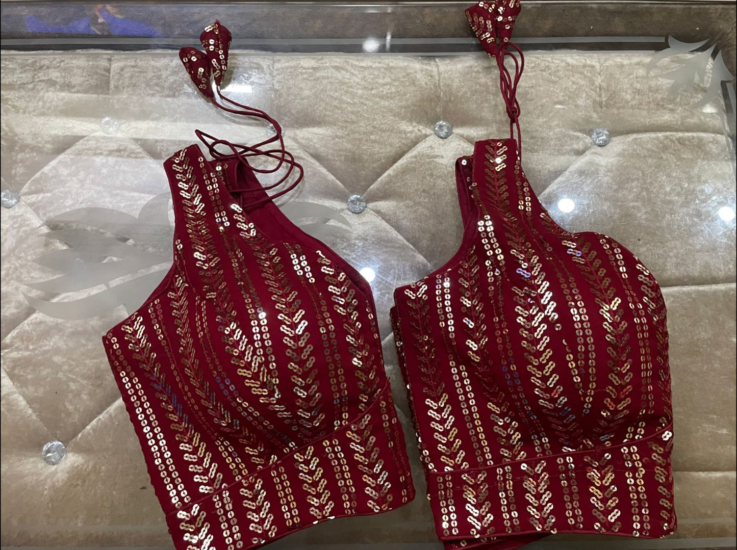 Readymade Beautiful Tone to Tone Machine Sequence Work Blouse Anant Tex Exports Private Limited