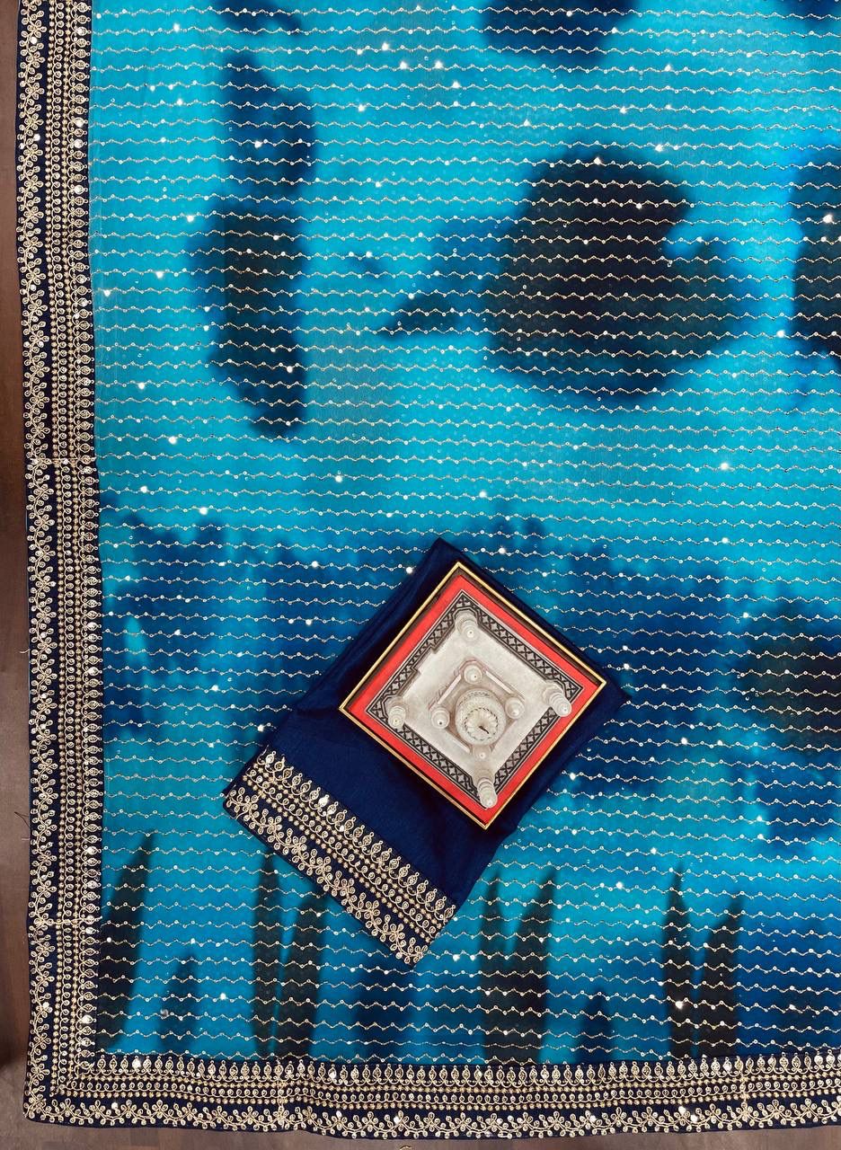 Partywear Designer Multiple Sequence Saree Anant Tex Exports Private Limited