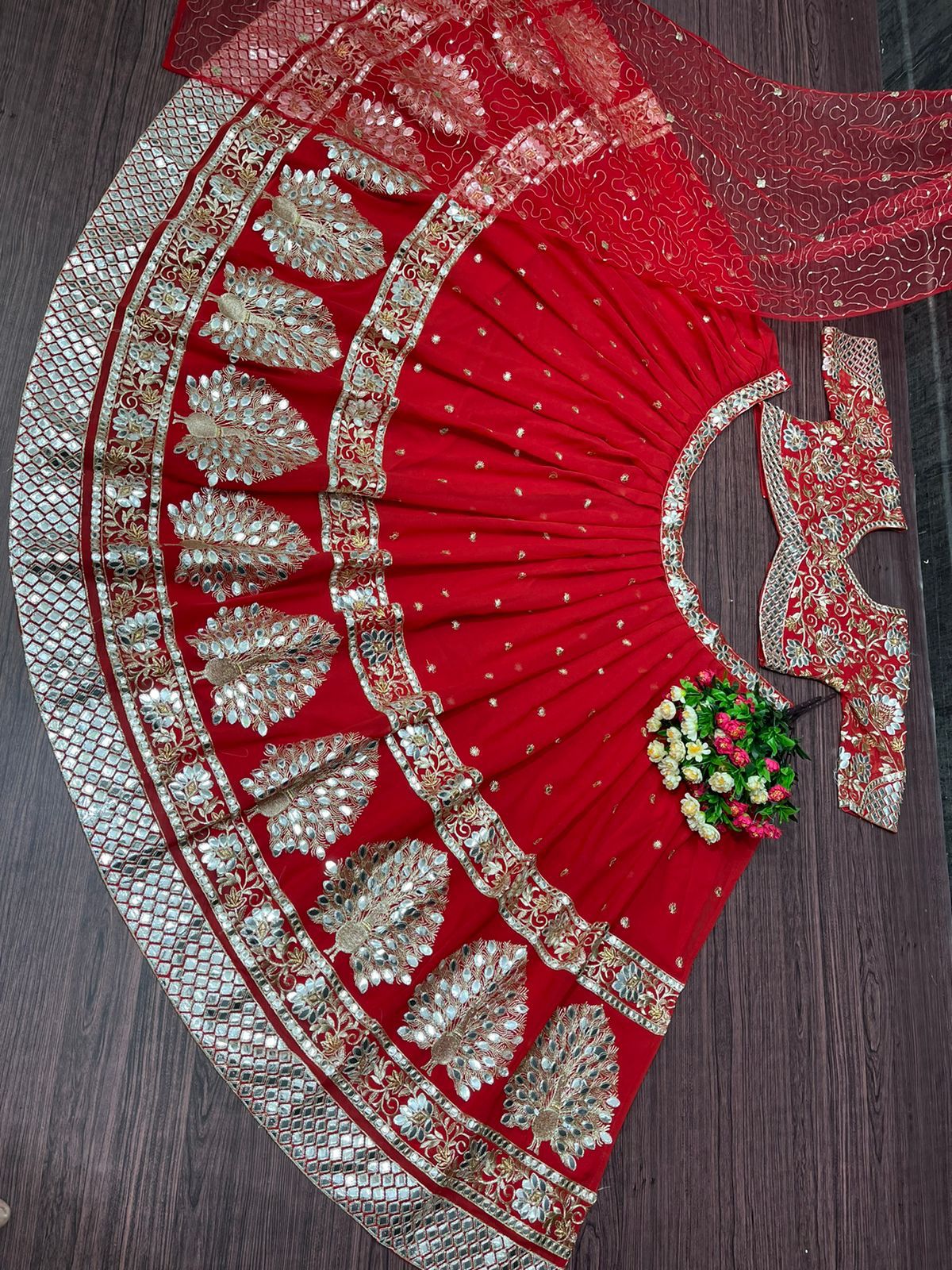 New Designer Georgette Mirror Work Lehengas Choli With Work Dupatta Anant Tex Exports Private Limited