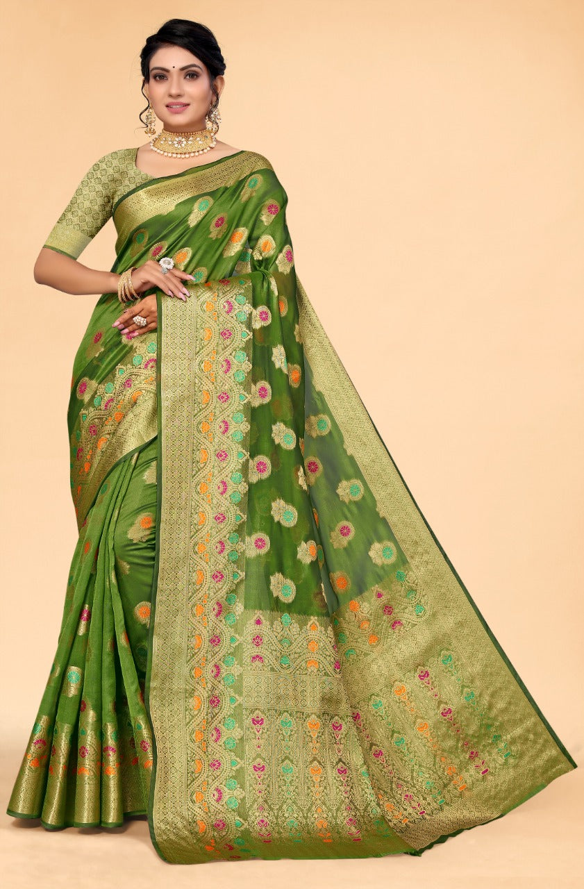 RAAZI VOL 04 ORGANZA FESTIVE WEAR SILK SAREE Anant Tex Exports Private Limited