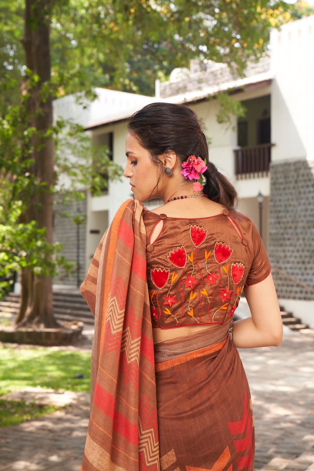 Sr Mercury Vol-3 Ethnic Fancy Wear Handwork Pure Linen Printed Saree Catalog Wholesaler Anant Tex Exports Private Limited