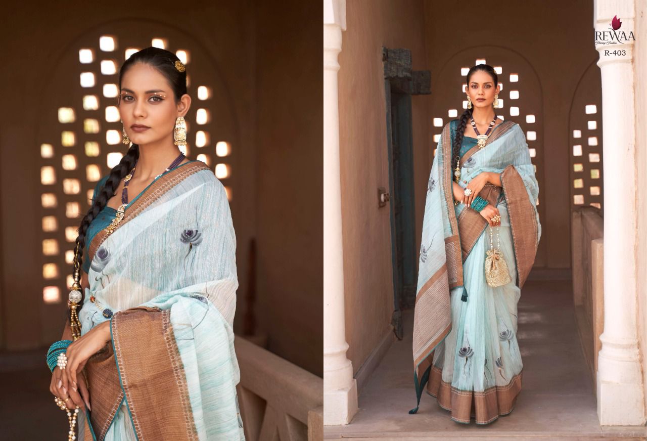 REVAA SANGINI R-398 SERIES TISSUE COTTON SAREE Anant Tex Exports Private Limited