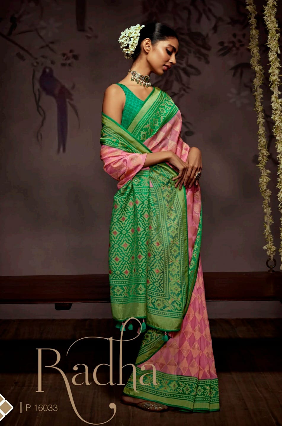 Kimora Radha Soft Brasso With Organza Saree Anant Tex Exports Private Limited