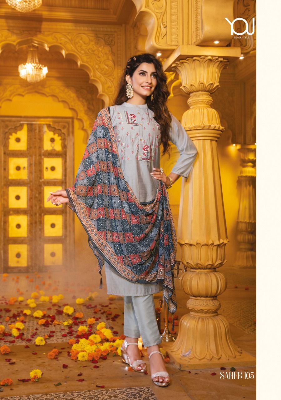 Wanna Saher Fancy Viscose Kurti With Pant & Digital Dupatta Collection Anant Tex Exports Private Limited