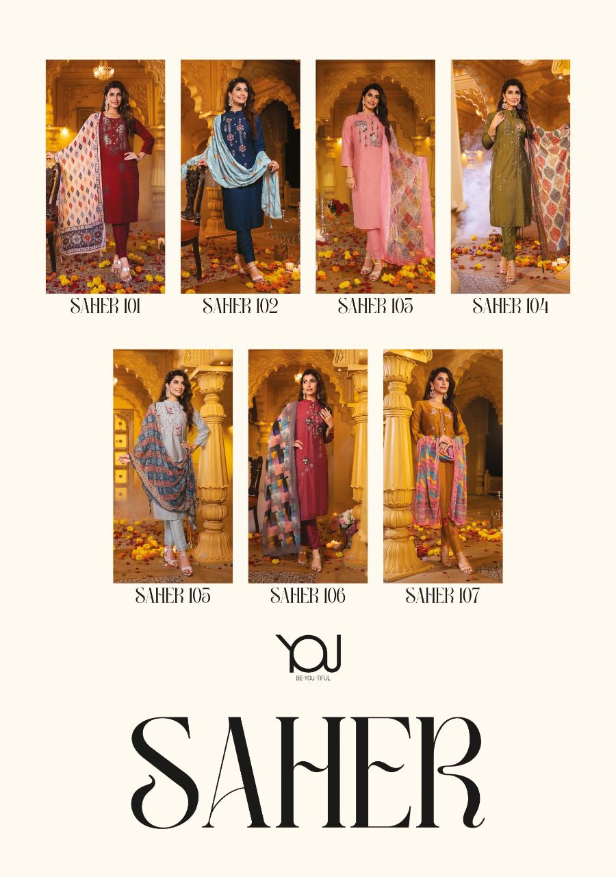 Wanna Saher Fancy Viscose Kurti With Pant & Digital Dupatta Collection Anant Tex Exports Private Limited