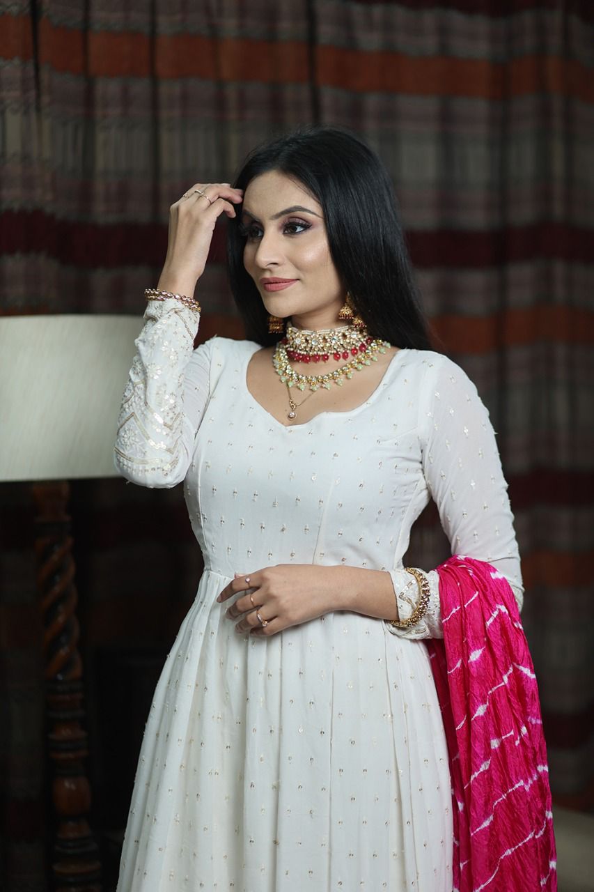 Lucknowi Chikankari Gown Collection Anant Tex Exports Private Limited