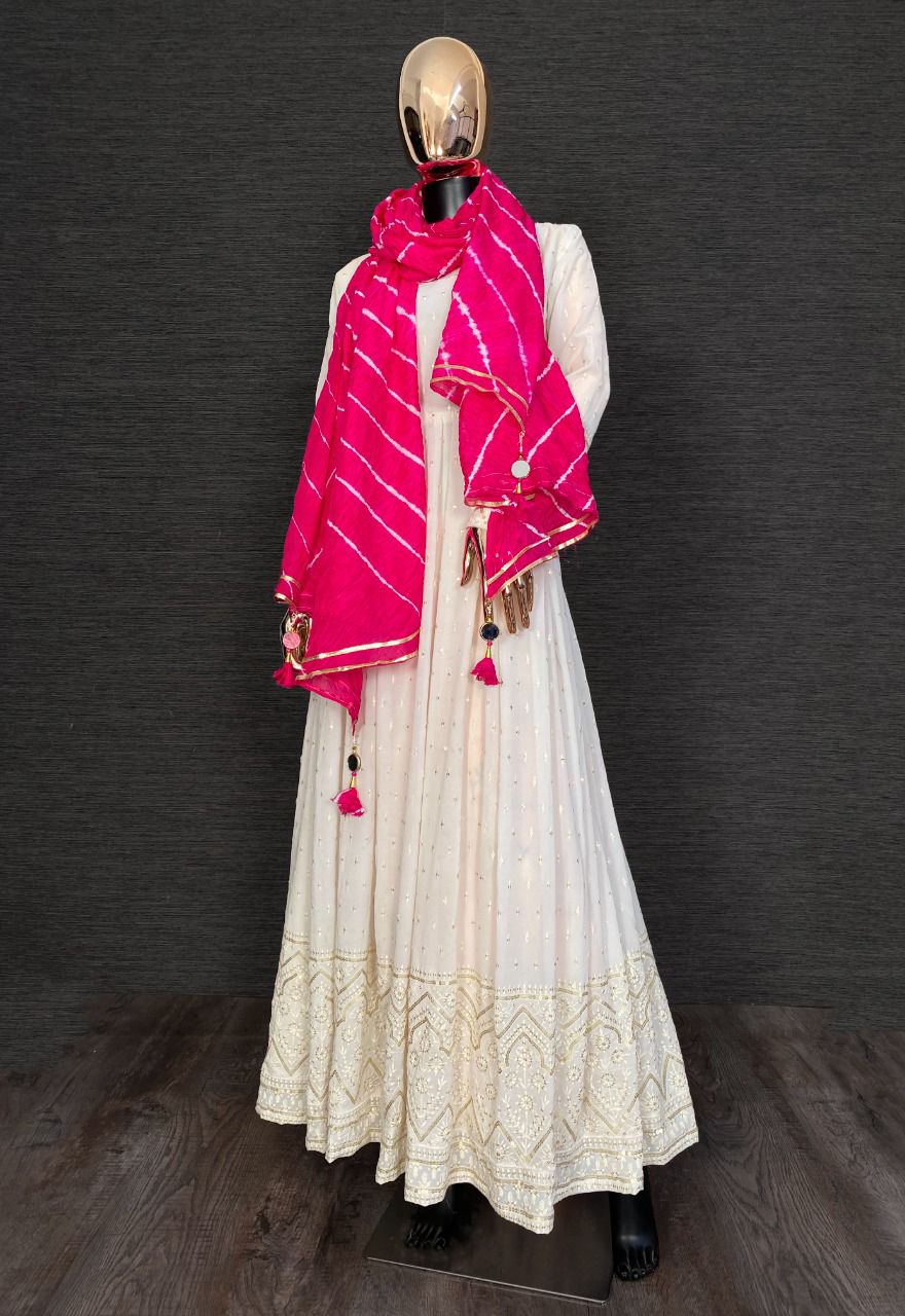 Lucknowi Chikankari Gown Collection Anant Tex Exports Private Limited