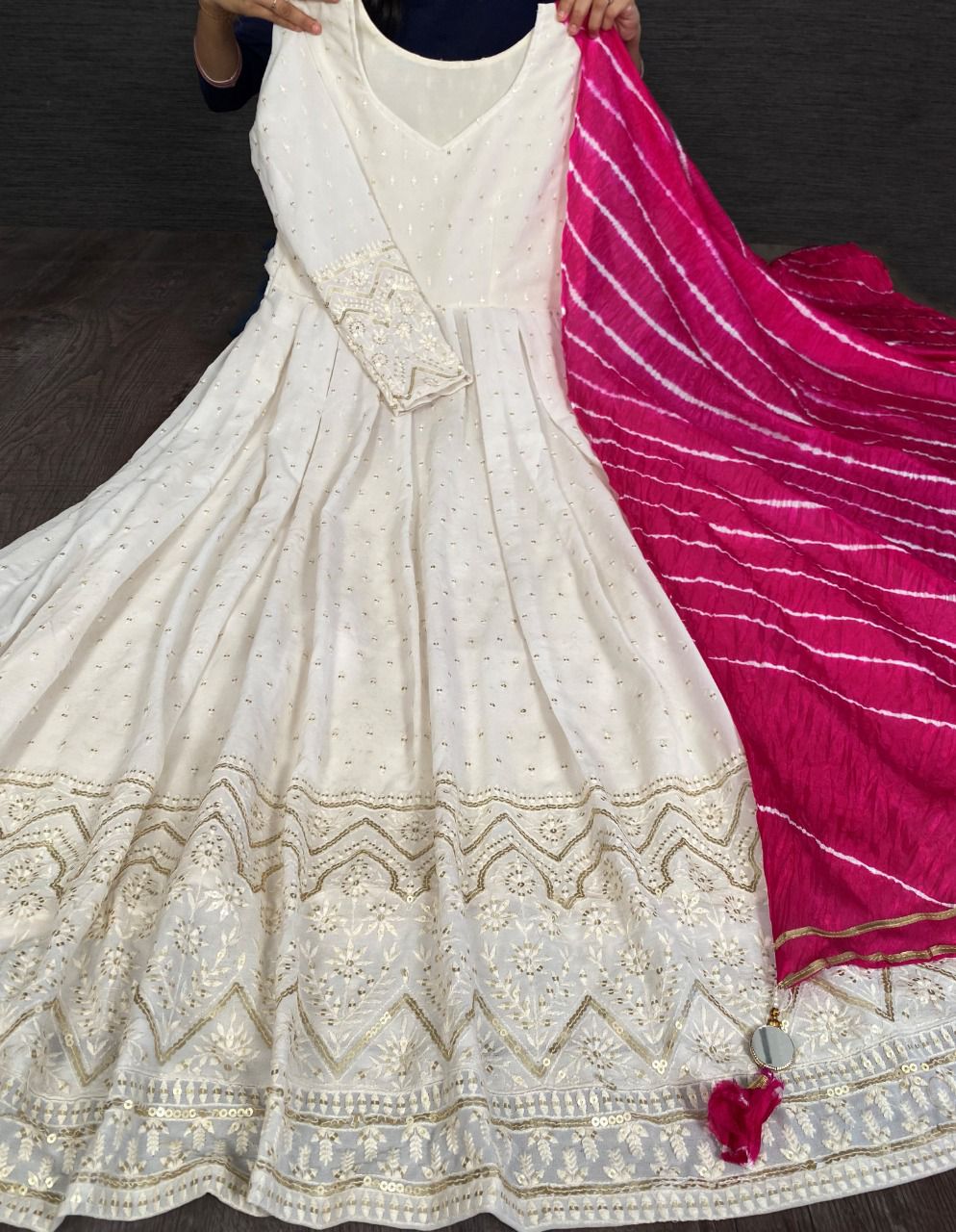Lucknowi Chikankari Gown Collection Anant Tex Exports Private Limited