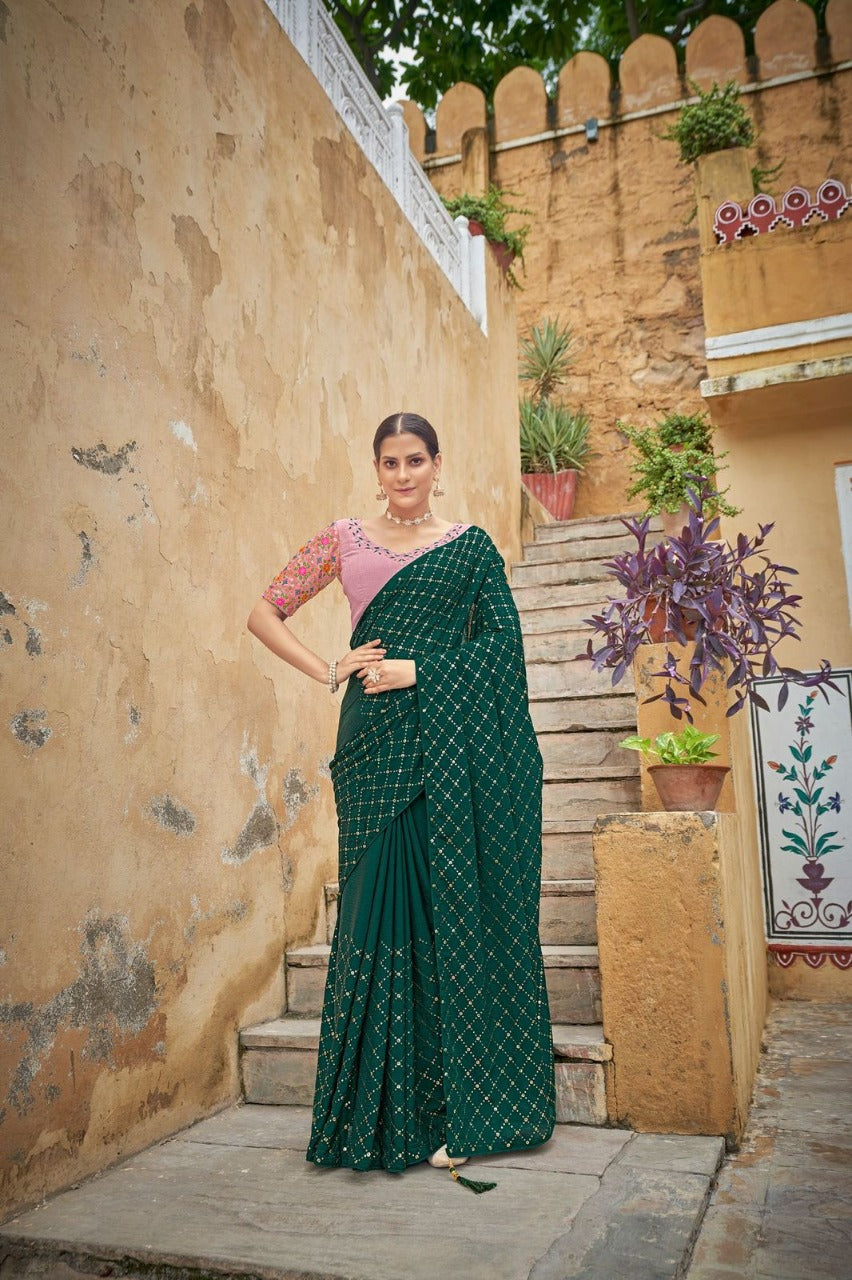 COCKTAIL VOL. 3 EMBROIDERED SAREE Anant Tex Exports Private Limited