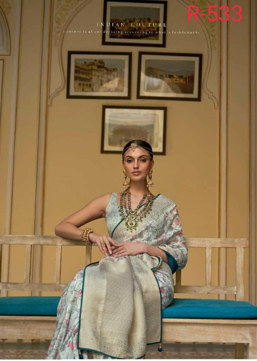 Rewa Culture Pure Silk with Floral Cultural Print Saree Anant Tex Exports Private Limited