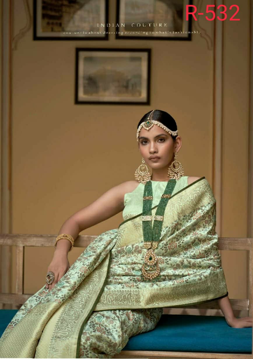 Rewa Culture Pure Silk with Floral Cultural Print Saree Anant Tex Exports Private Limited