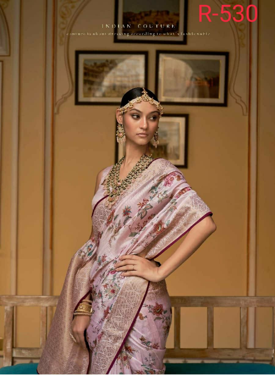 Rewa Culture Pure Silk with Floral Cultural Print Saree Anant Tex Exports Private Limited