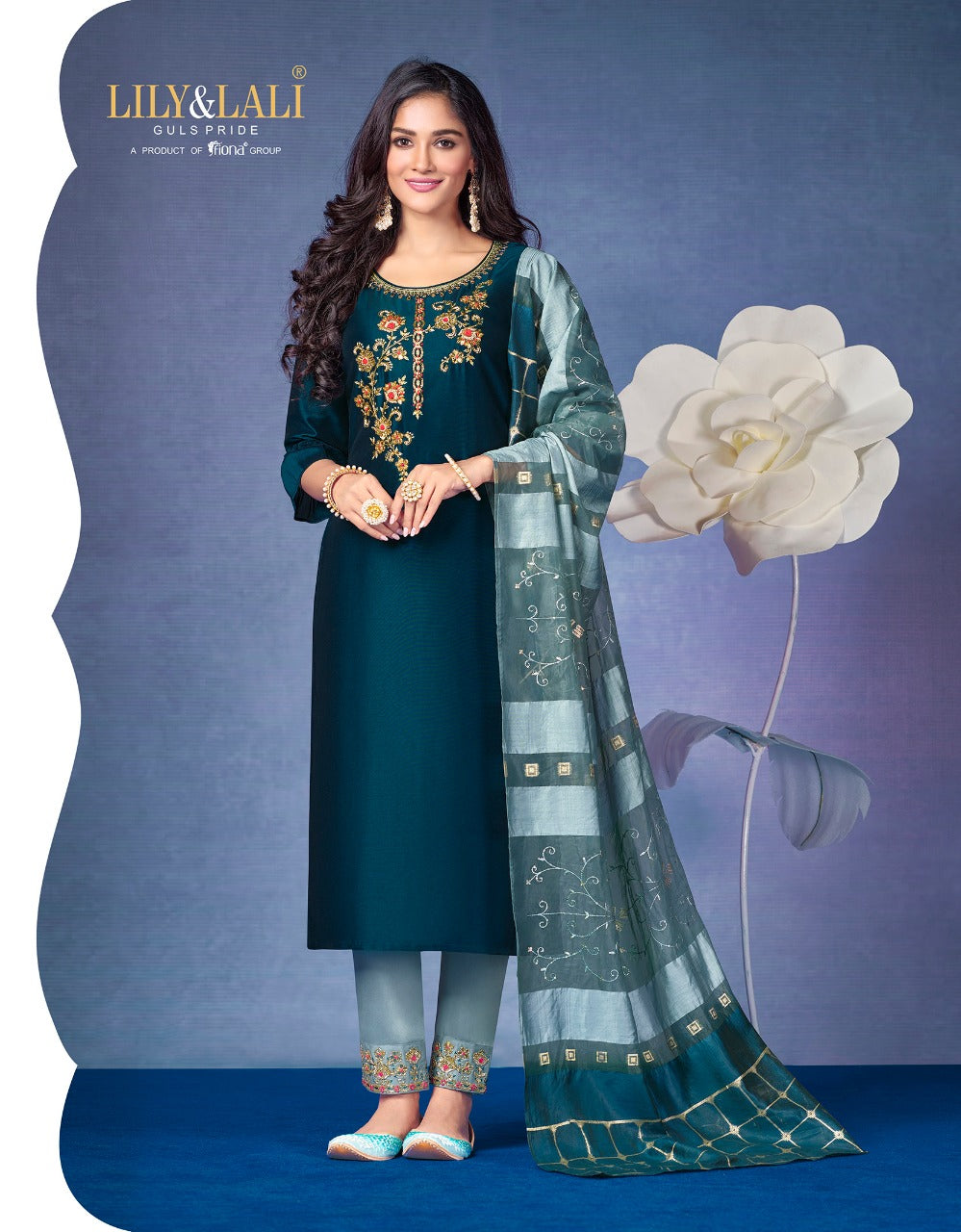 LILY AND LALI MAGNUM VOL 2 BEMBERG KURTI WITH BOTTOM AND DUPATTA Anant Tex Exports Private Limited