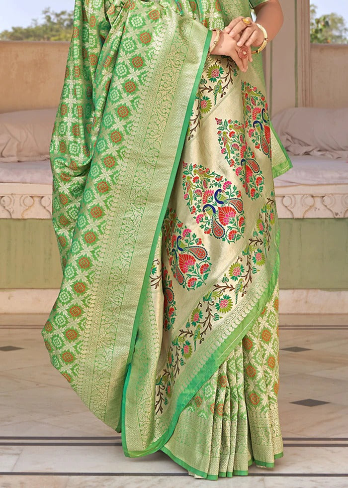 Bandhani With Paithani Pallu Pure Silk Handloom Saree Anant Tex Exports Private Limited