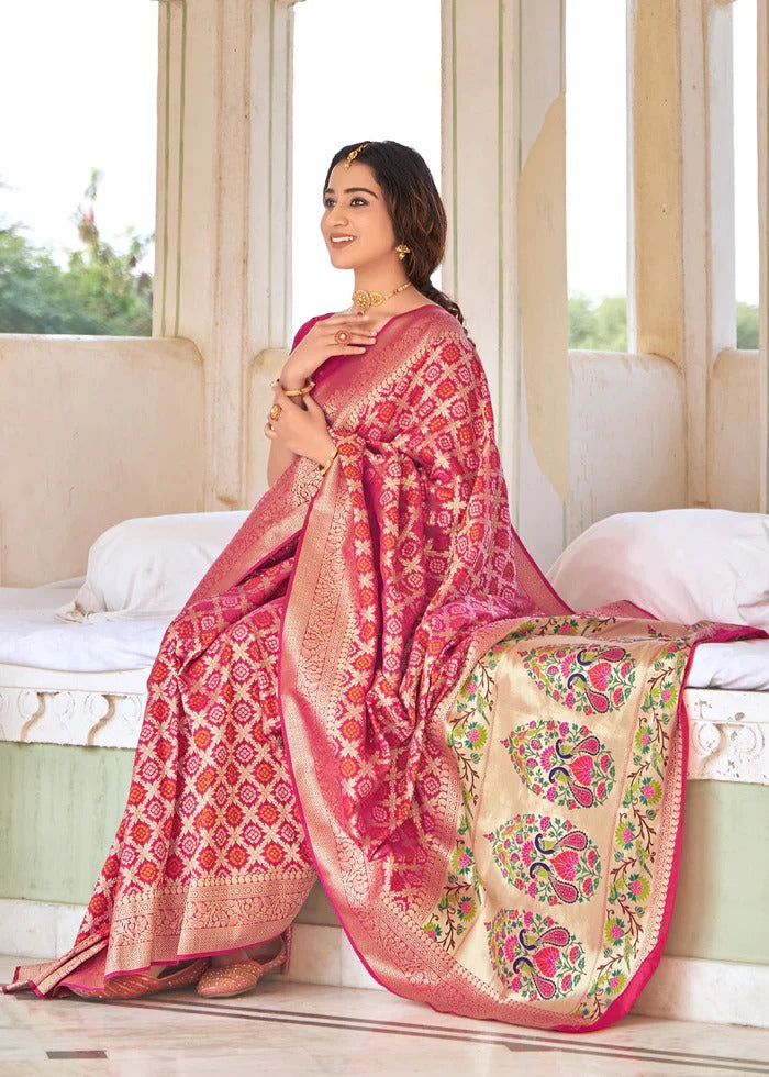 Bandhani With Paithani Pallu Pure Silk Handloom Saree Anant Tex Exports Private Limited