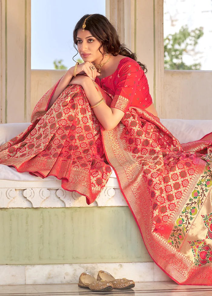 Bandhani With Paithani Pallu Pure Silk Handloom Saree Anant Tex Exports Private Limited