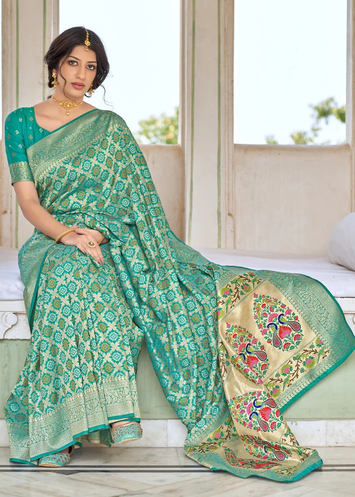 Bandhani With Paithani Pallu Pure Silk Handloom Saree Anant Tex Exports Private Limited