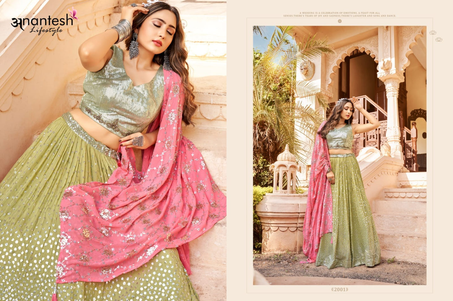 ANANTESH VOL 1 -2001 CROP TOP LEHENGA Anant Tex Exports Private Limited