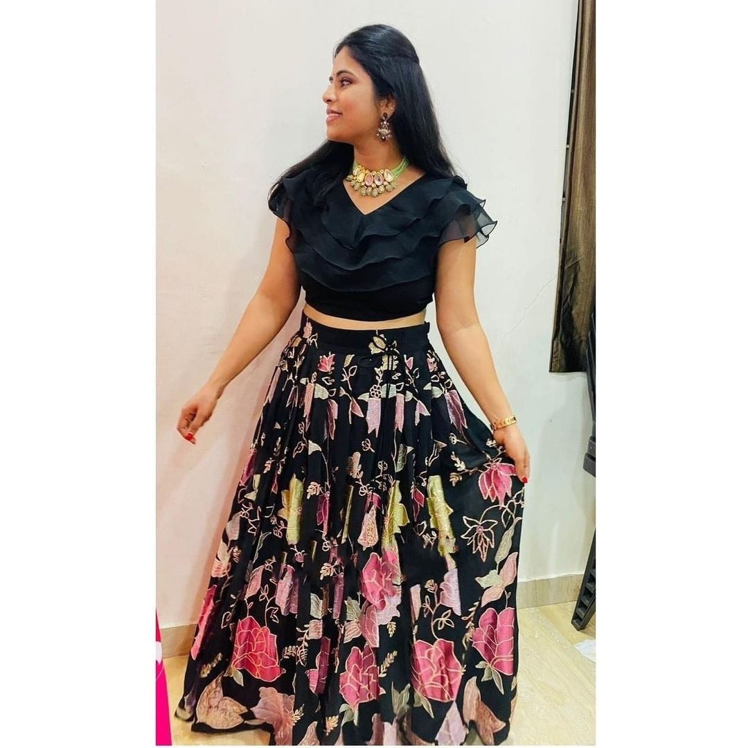 Fancy Top with lehenga Anant Tex Exports Private Limited